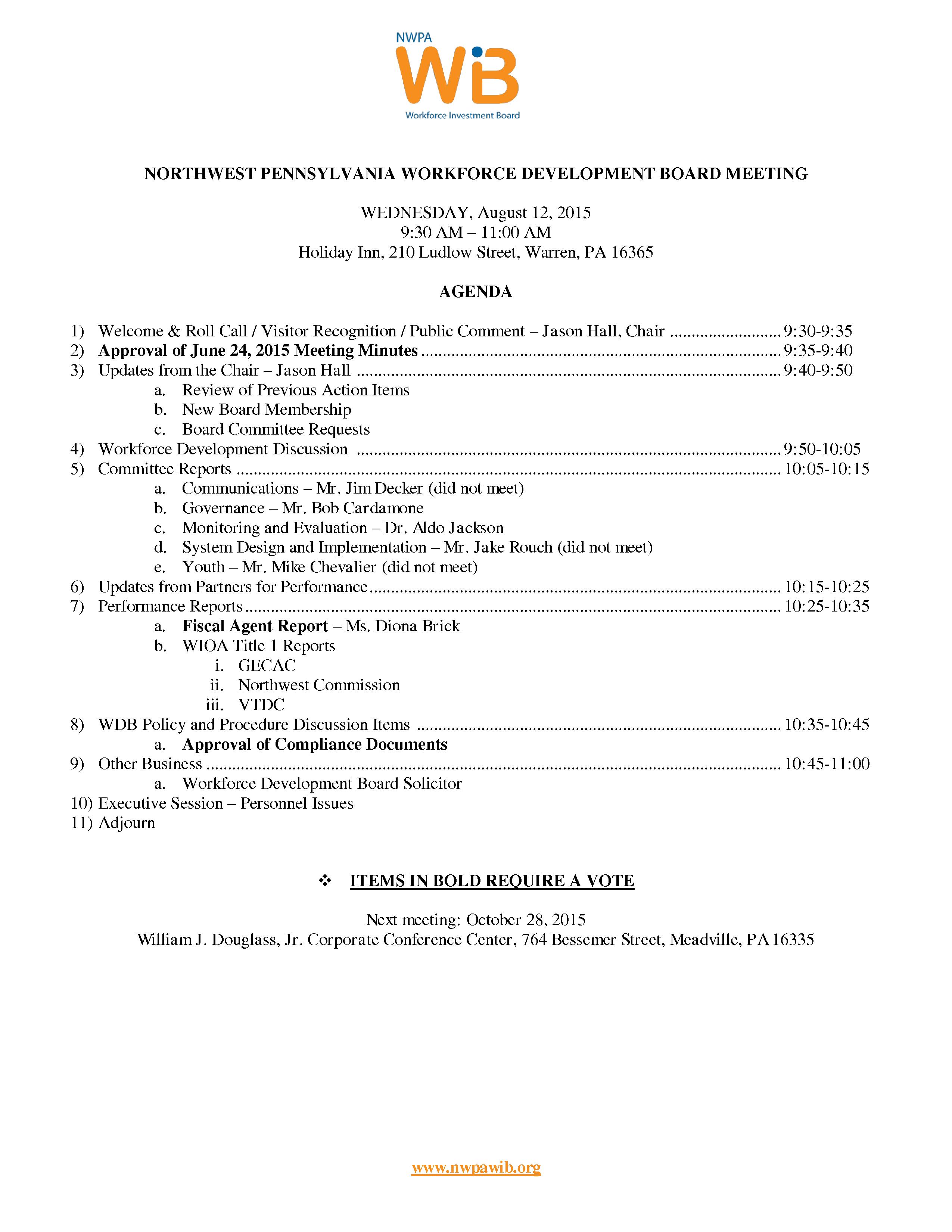 NWPA WDB Agenda 08-12-15